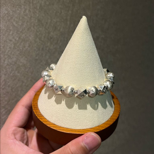 실버 925 염주 팔찌