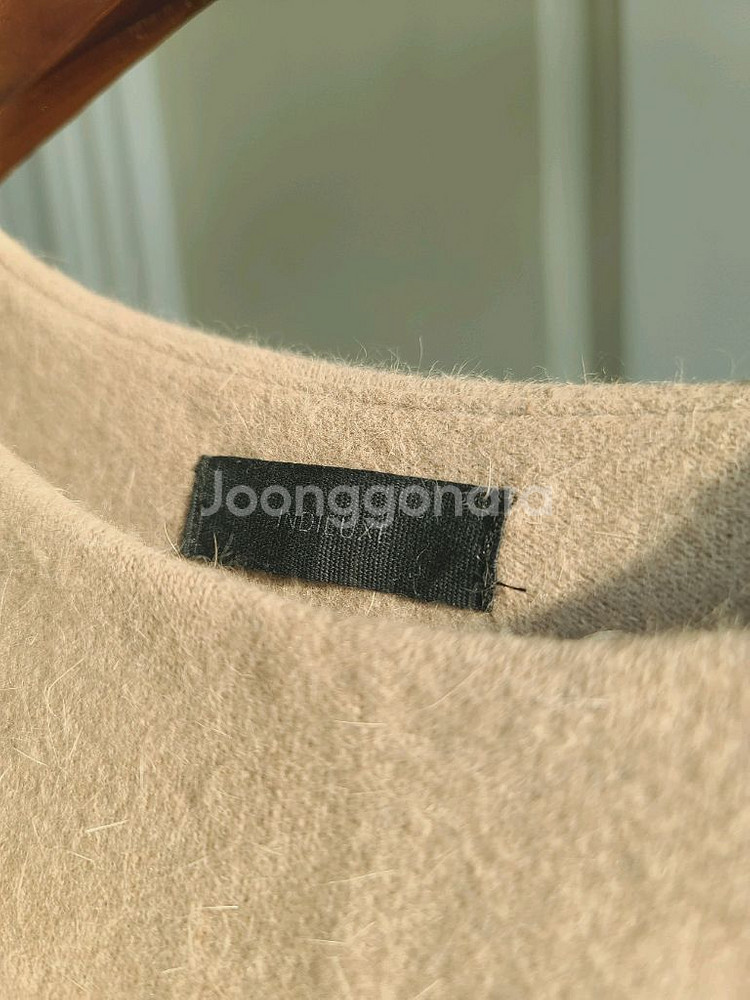 여성 울 앙고라 긴팔 상의 핑크베이지 겨울옷--3