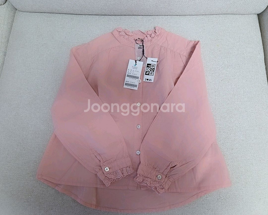 (새상품)BONTON 봉통 핑크 블라우스 8y--1