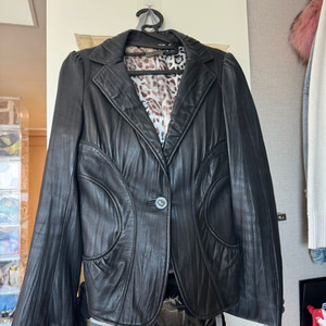 오브제가죽자켓 새상품급1회잠시입음(55