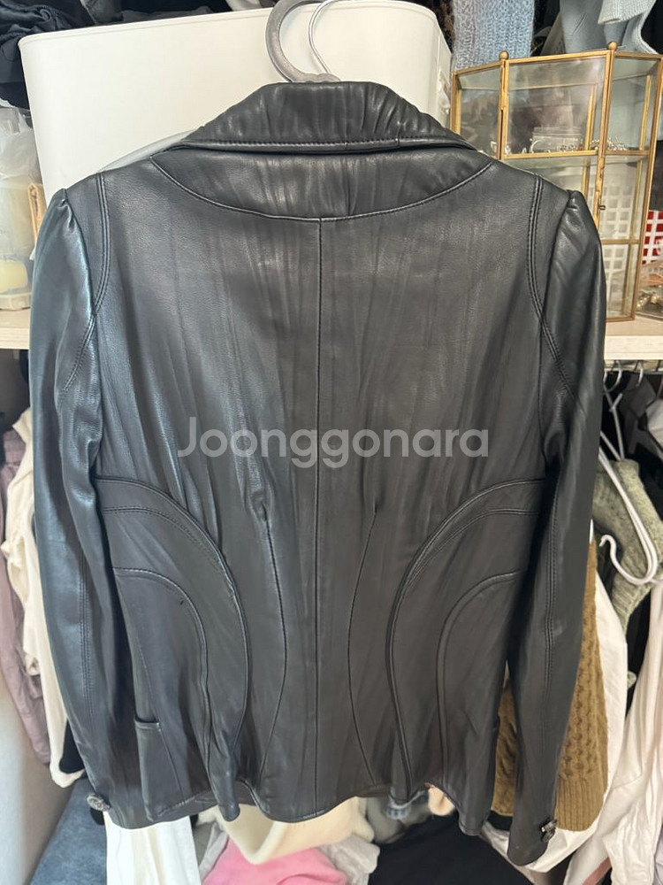 오브제가죽자켓 새상품급1회잠시입음(55--3