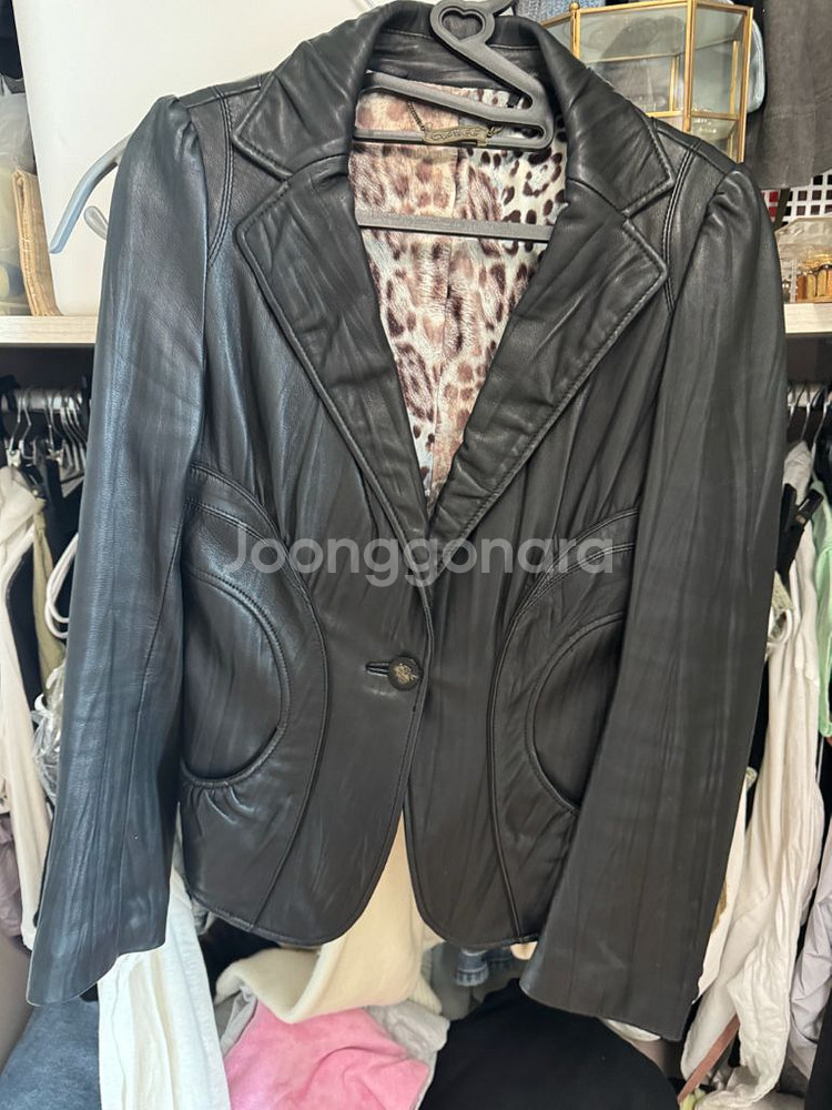 오브제가죽자켓 새상품급1회잠시입음(55--5