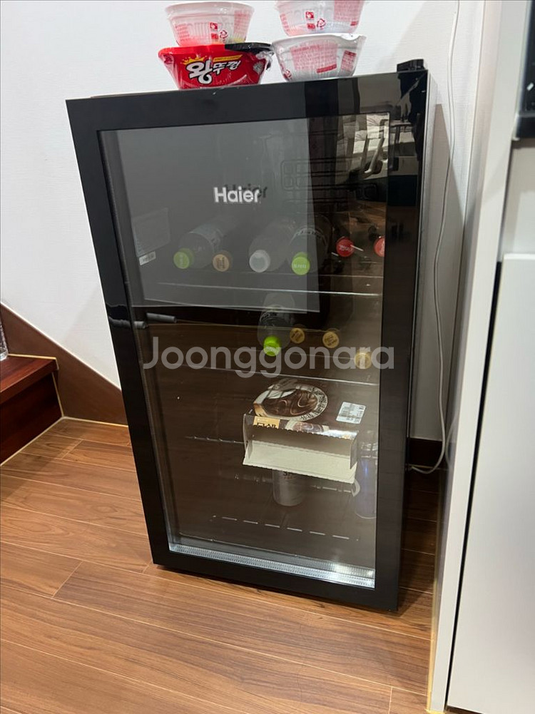 하이얼 미니 냉장 쇼케이스 132L 냉장고--1