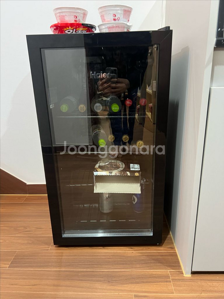 하이얼 미니 냉장 쇼케이스 132L 냉장고--0