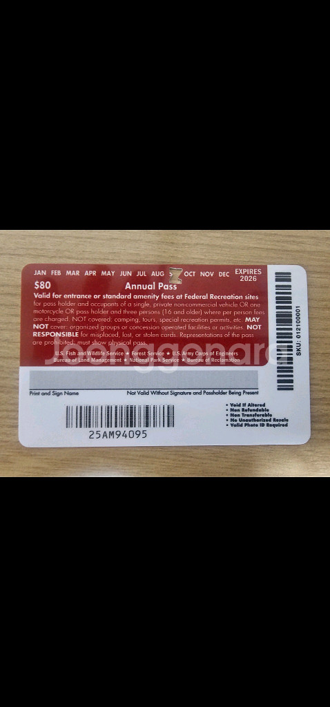 애뉴얼패스(26년 9월) 미국 국립공원 입장권--1