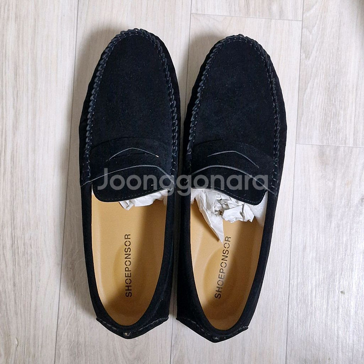 블랙 스웨이드 로퍼 260.새상품--0