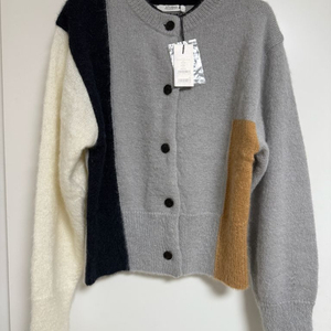 스튜디오톰보이 라운드넥 컬러블록 가디건