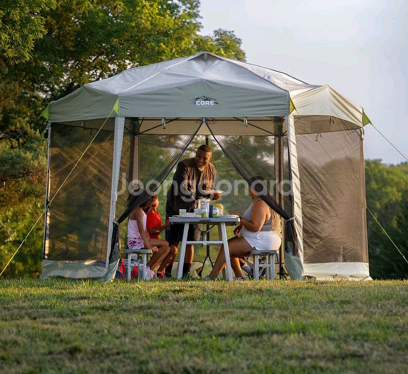 코어 원터치 스크린하우스 캠핑 쉘터 그늘막 천막 새상품--8