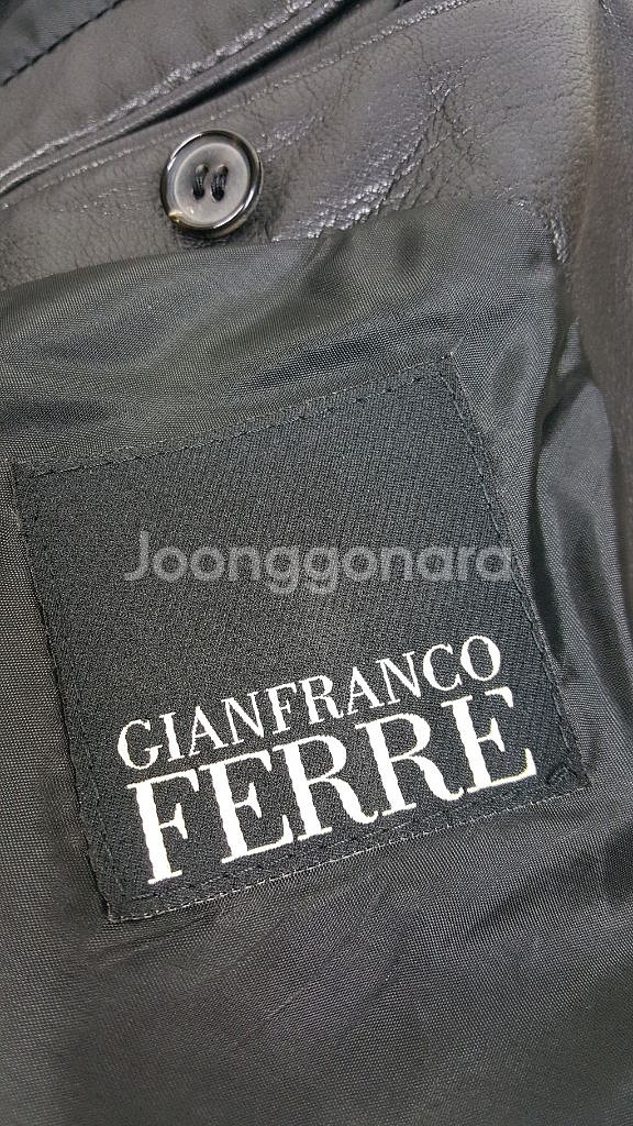 장프랑코페레 검정색 양가죽 남성 자켓--6