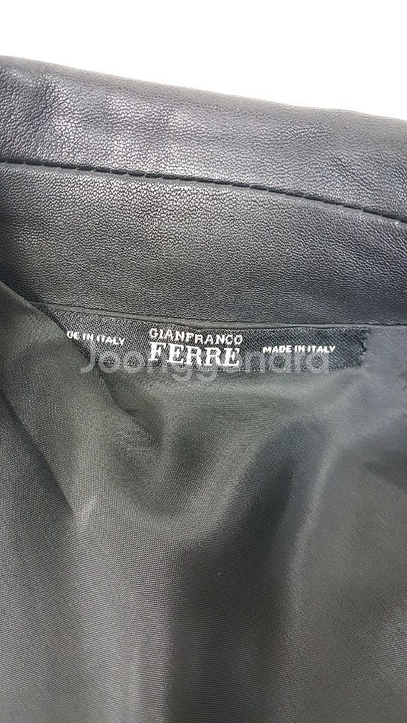 장프랑코페레 검정색 양가죽 남성 자켓--8