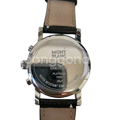 정품 몽블랑 마이스터스튁 7039 크로노그래프 여성 손--4