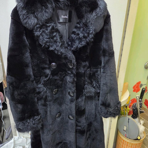 대호 블랙 롱 밍크 코트