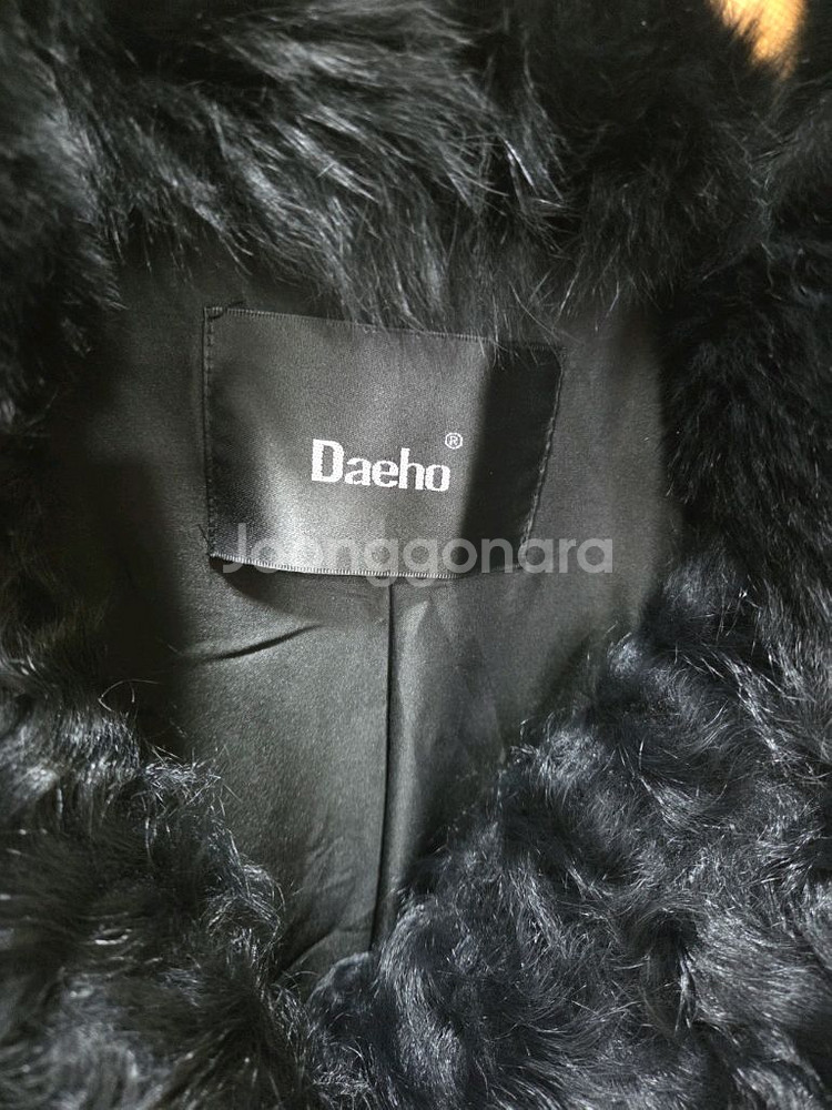 대호 블랙 롱 밍크 코트--1