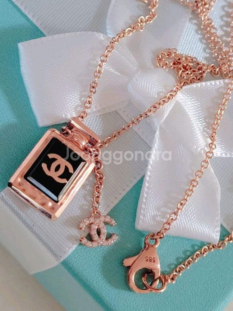 14k핑크골드 목걸이--0