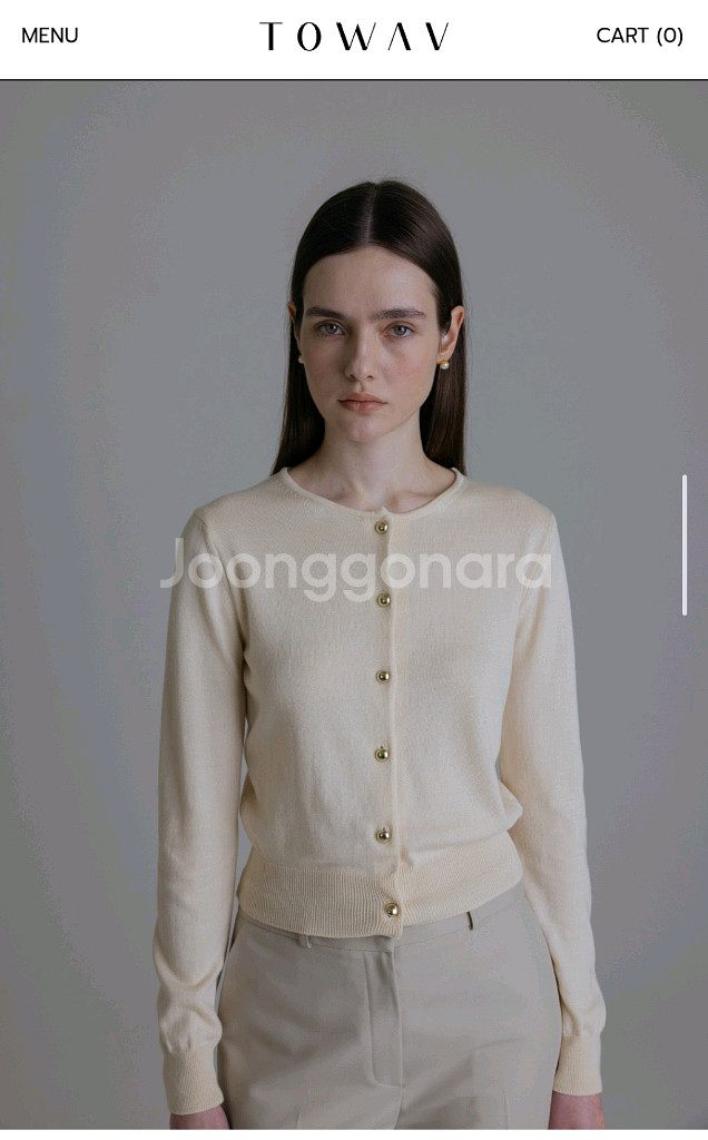 토와브(TOWAV)아이리스 골드 가디건/망고매니플리즈--4