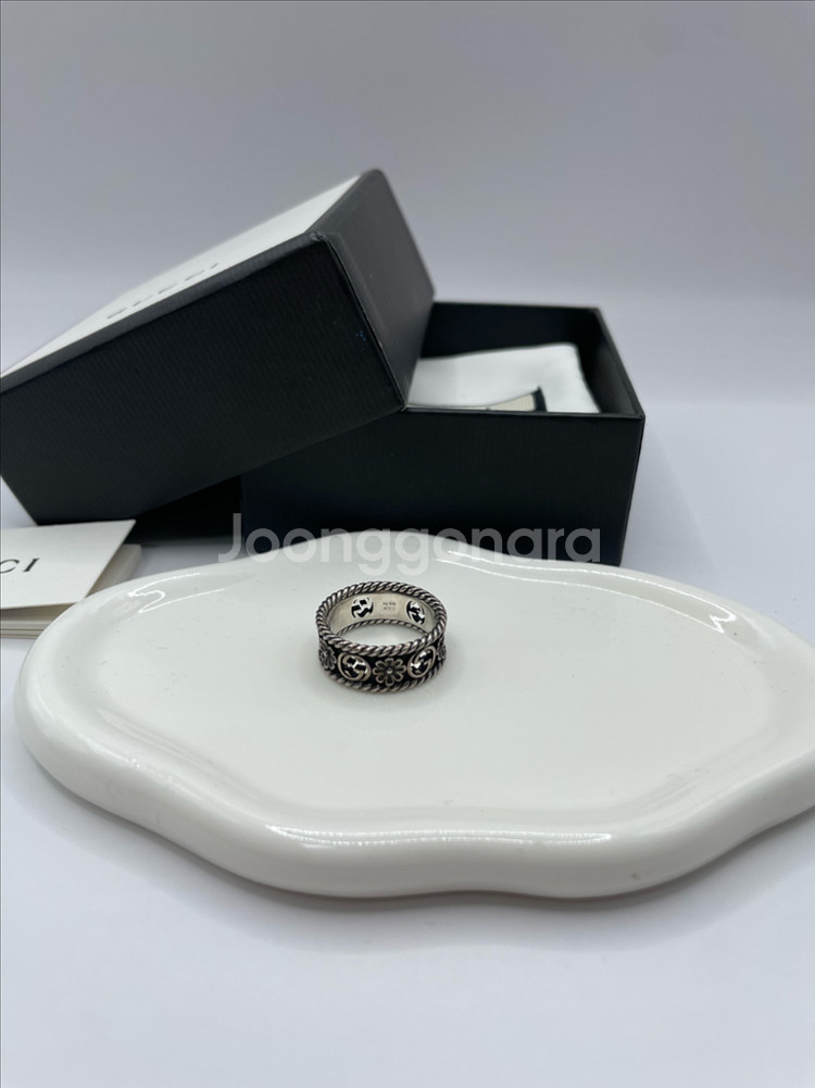 구찌 반지 14호 인터로킹 G 플라워링--3