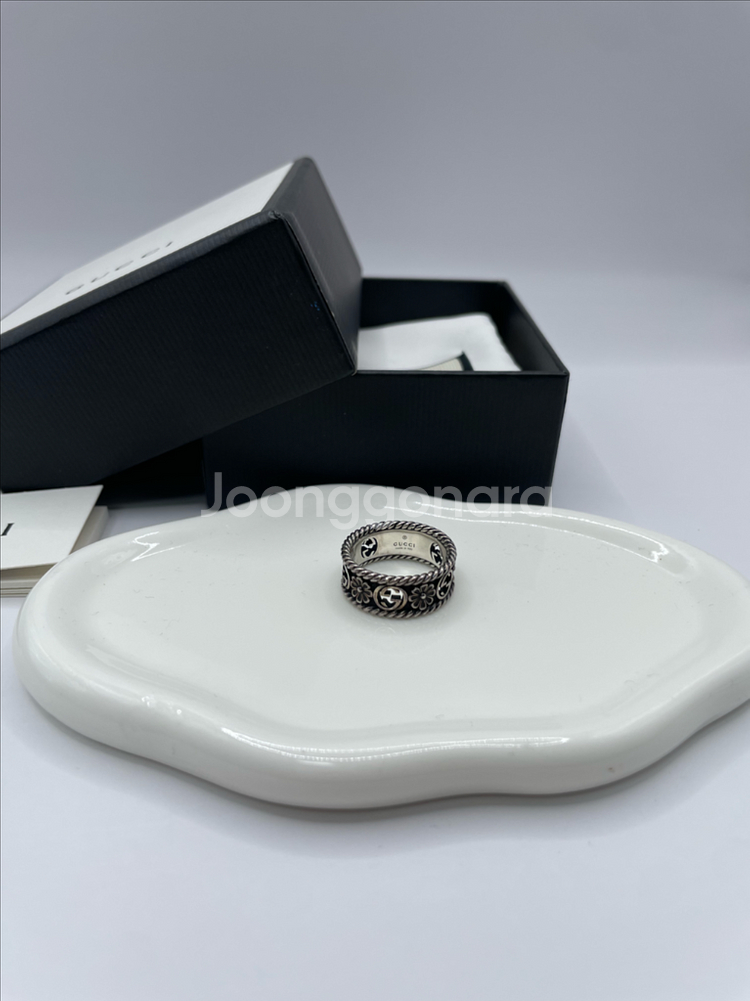 구찌 반지 14호 인터로킹 G 플라워링--1