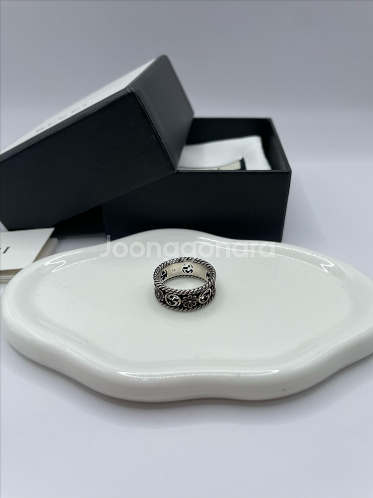 구찌 반지 14호 인터로킹 G 플라워링--2