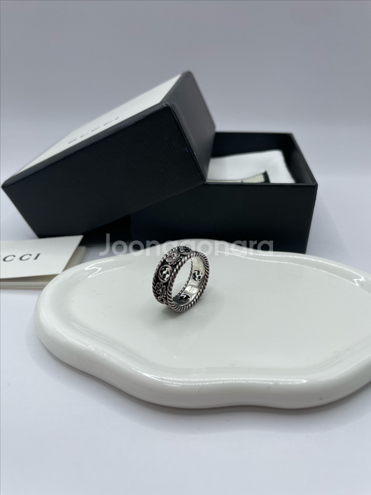 구찌 반지 14호 인터로킹 G 플라워링--4