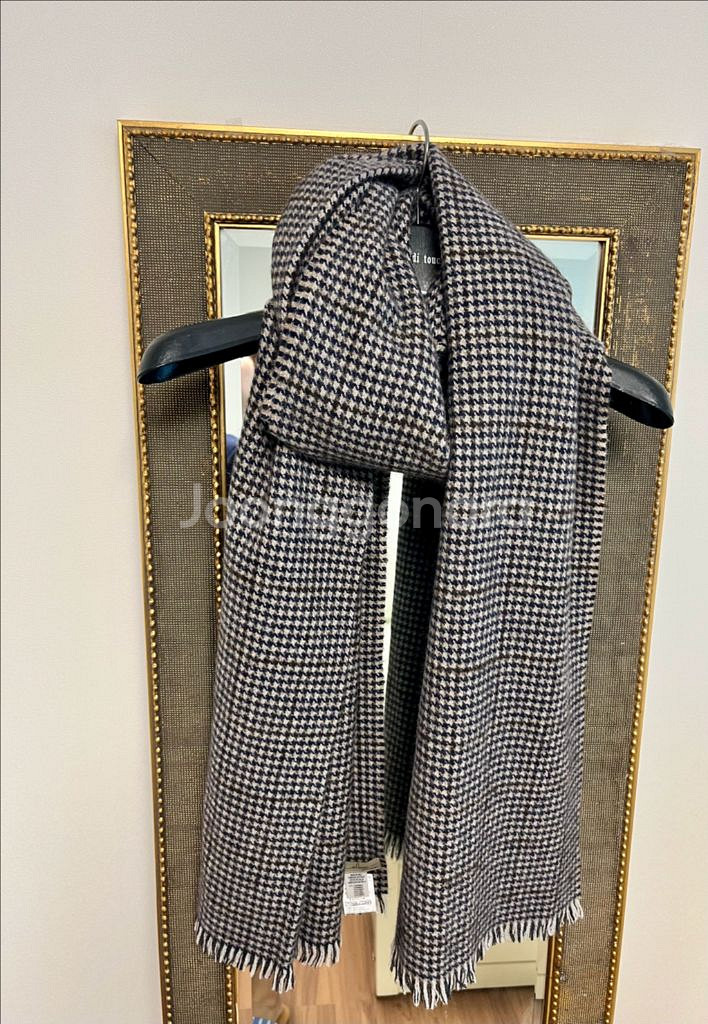 알론피 하운드 체크 캐시미어 머플러--0