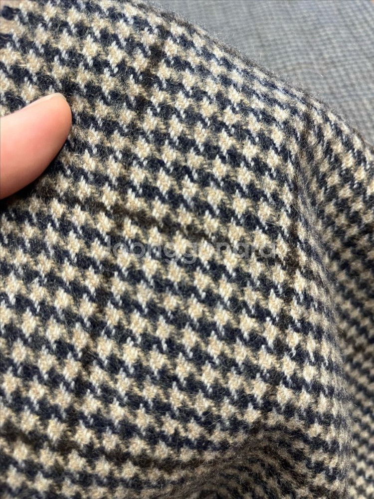 알론피 하운드 체크 캐시미어 머플러--4