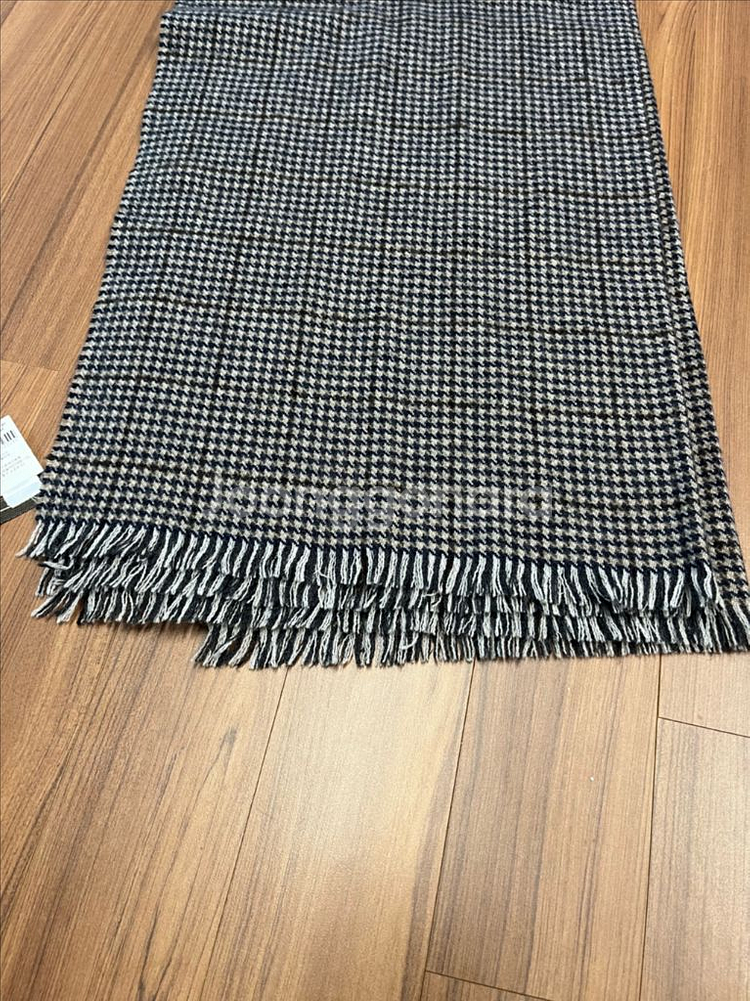 알론피 하운드 체크 캐시미어 머플러--5