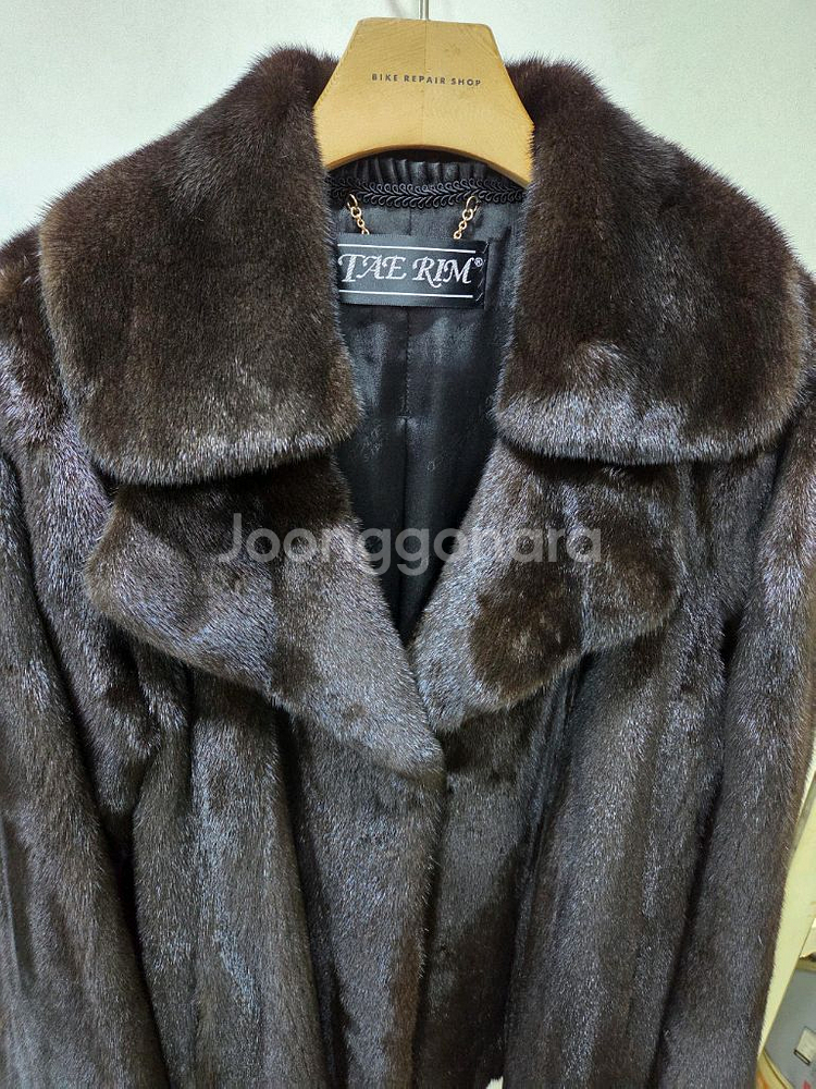 태림 블랙그라마 밍크코트--7