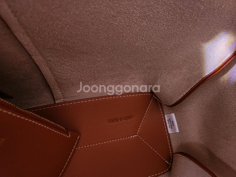 폴렌느 심 카멜 라지 숄더백. 빅 토트백--3