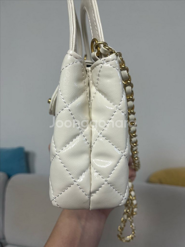 샤넬 켈리백 크림화이트--4