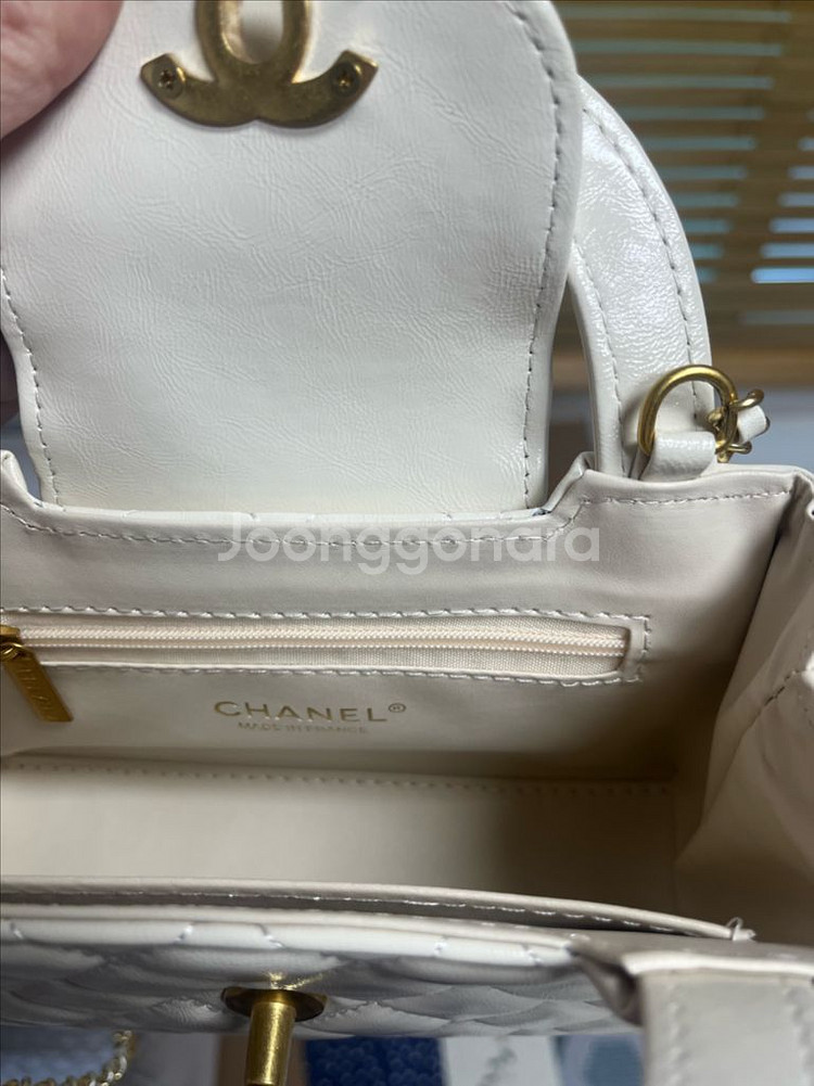 샤넬 켈리백 크림화이트--3