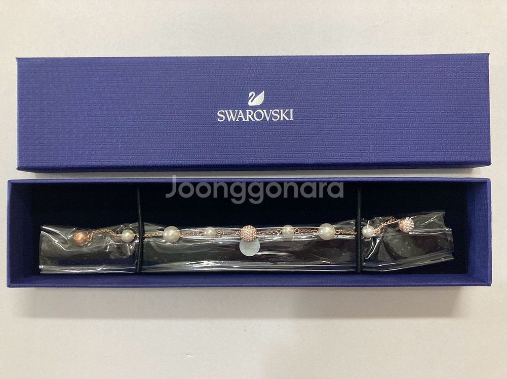 스와로브스키 진주 팔찌 새상품--1