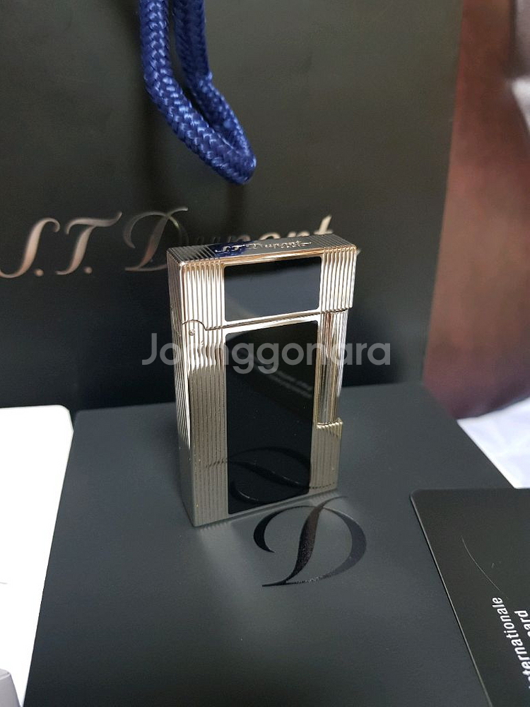 새상품 듀퐁라이터 라인2 쌍불 ca16380 블랙래커--0