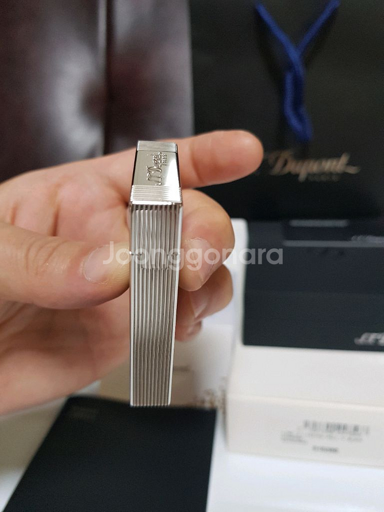 새상품 듀퐁라이터 라인2 쌍불 ca16380 블랙래커--4