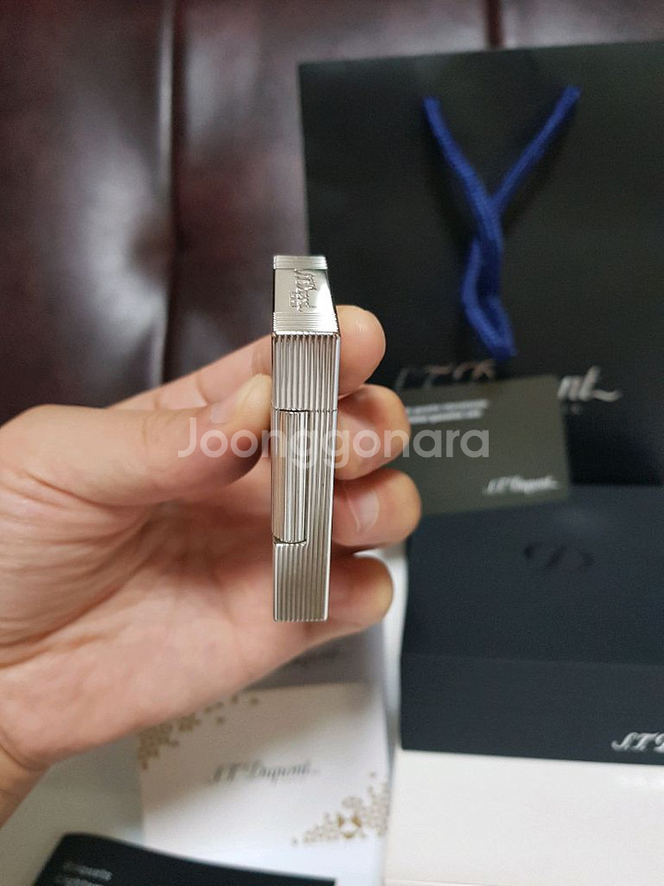 새상품 듀퐁라이터 라인2 쌍불 ca16380 블랙래커--3