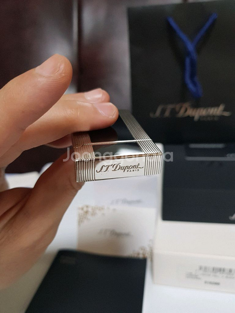 새상품 듀퐁라이터 라인2 쌍불 ca16380 블랙래커--5