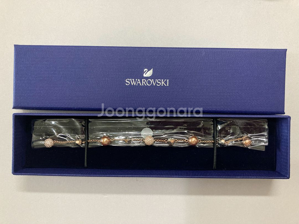 스와로브스키 컬러진주 팔찌 새상품--1