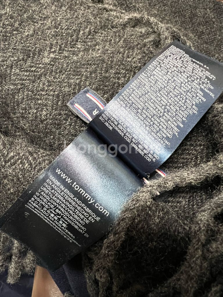 타미힐피거 잉글랜드 울 머플러 새상품--3