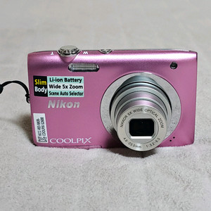니콘 쿨픽스 S2600 핑크색 디지털 카메라