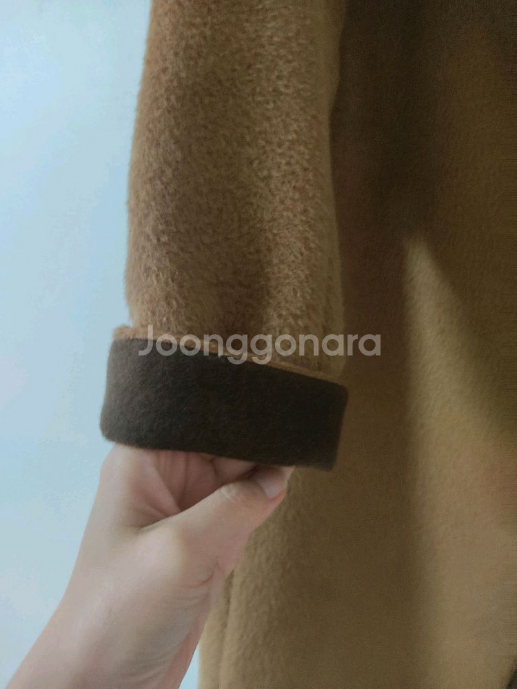 매긴 카멜색 모직 겨울 코트--1