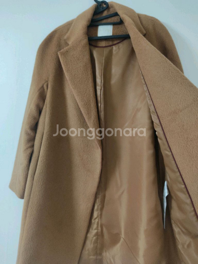 매긴 카멜색 모직 겨울 코트--2