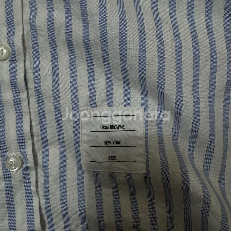 톰브라운 뉴욕 여성 스트라이프 롱 셔츠 S/90--3