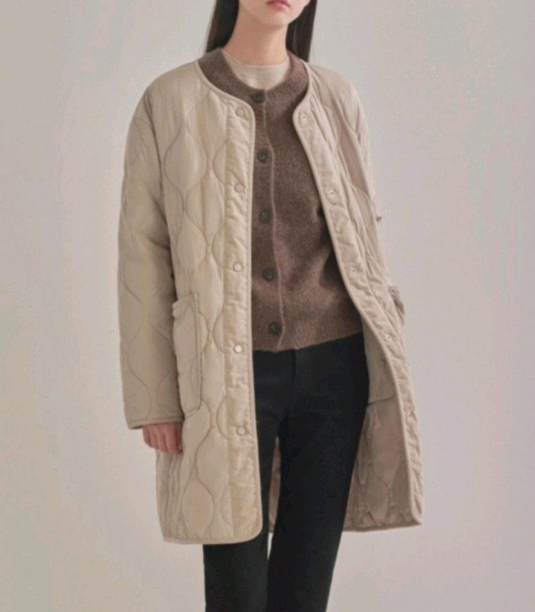 탑텐 롱점퍼 발열 퀄팅롱점퍼--3