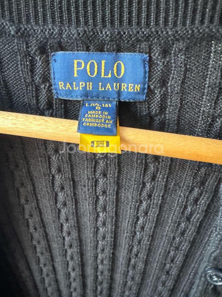 폴로 랄프로렌 걸즈 블랙 가디건 L--1