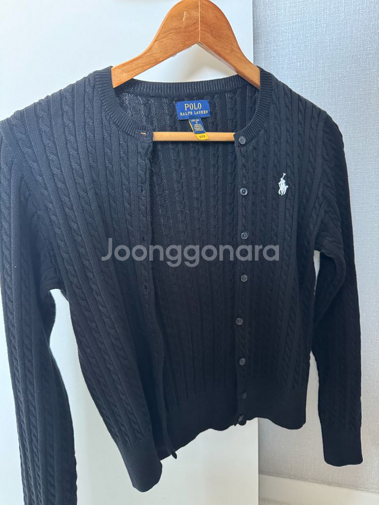 폴로 랄프로렌 걸즈 블랙 가디건 L--0