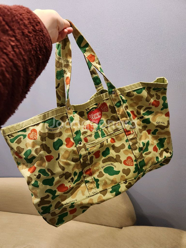 [휴먼메이드] 베르디 콜라보 카모 토트백 / 라지--0