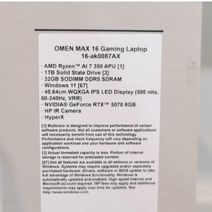 HP OMEN MAX 16-AK0087AX 5070