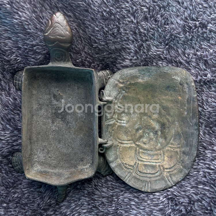 빈티지 거북이 복 뚜껑 보관함 동 신주 장식품 팝니다--1
