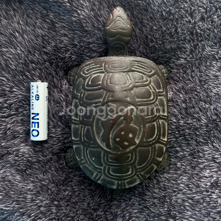 빈티지 거북이 복 뚜껑 보관함 동 신주 장식품 팝니다--0