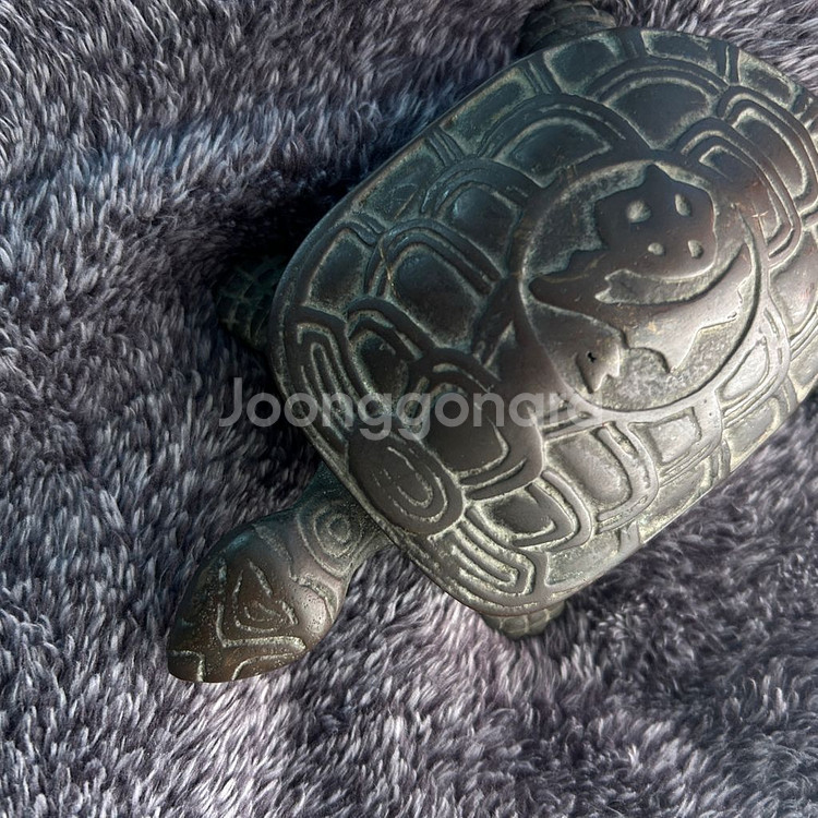 빈티지 거북이 복 뚜껑 보관함 동 신주 장식품 팝니다--3