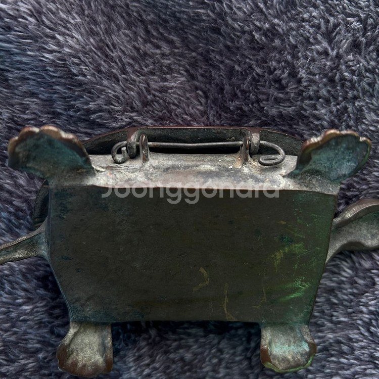 빈티지 거북이 복 뚜껑 보관함 동 신주 장식품 팝니다--5